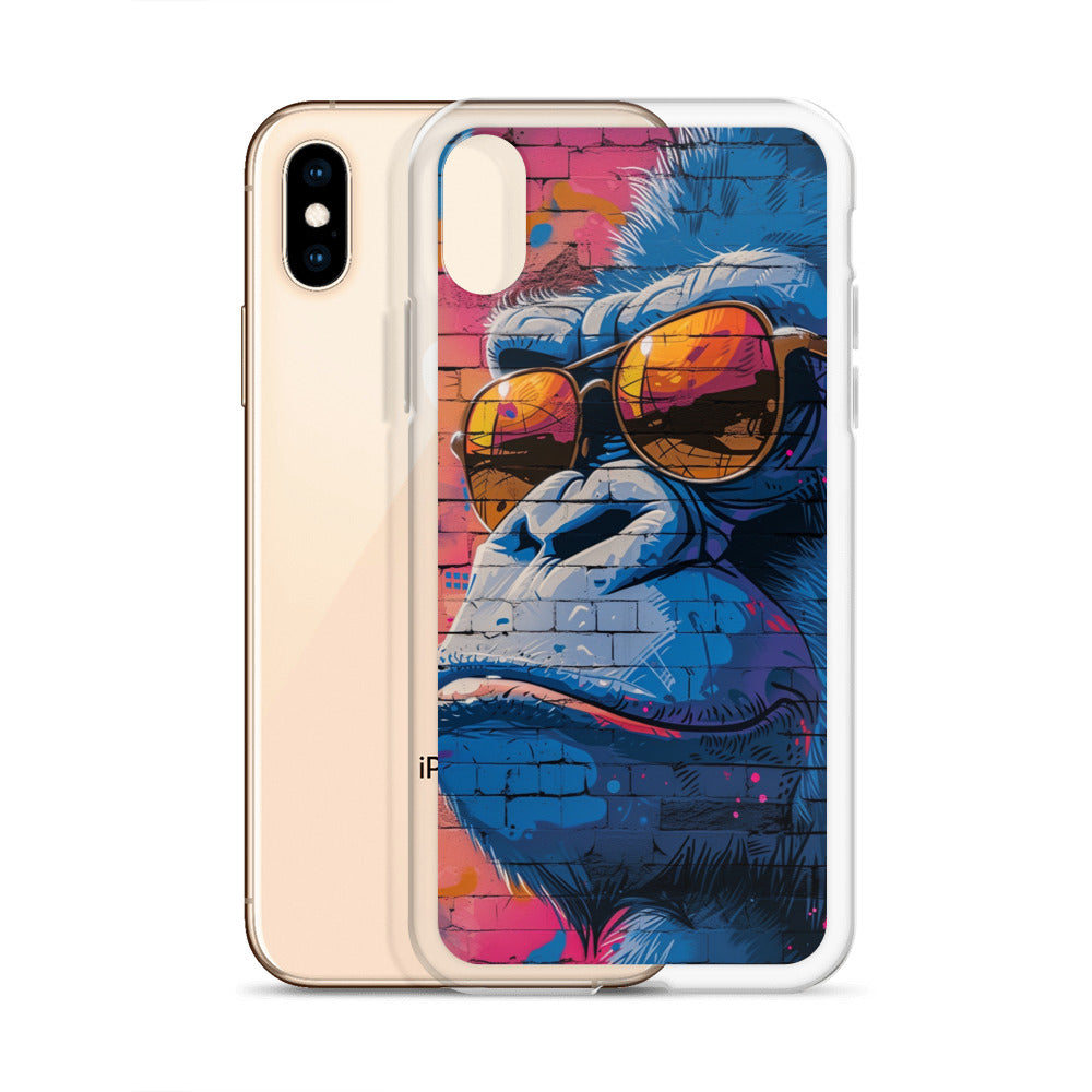 iPhone Case - Blue Gorilla Graffiti Art