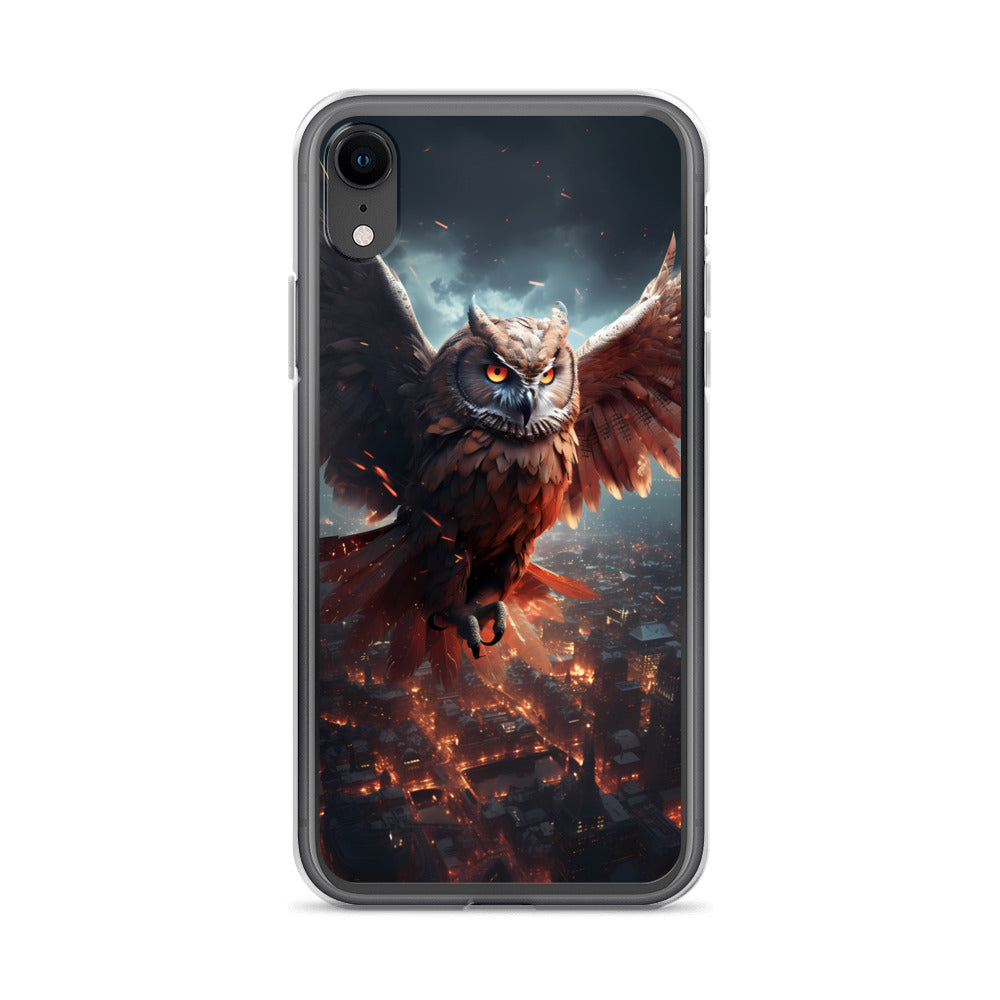 iPhone Case - Owl Flies Over City