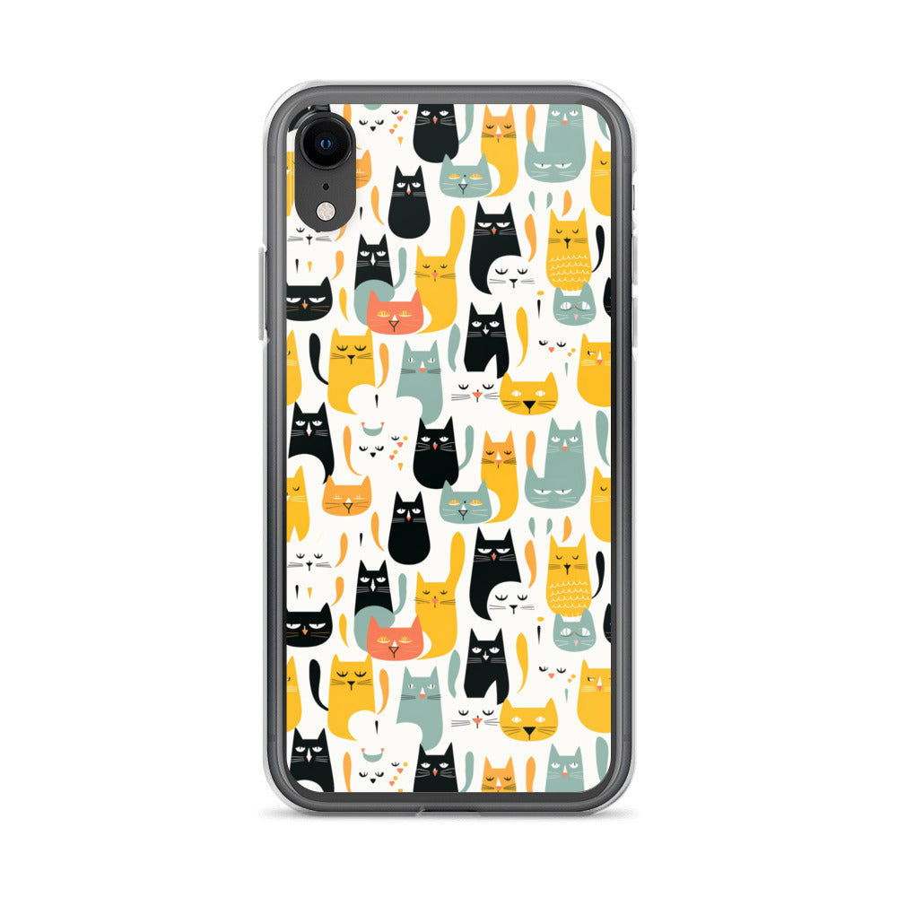 iPhone Case - Abstract Cats Pattern