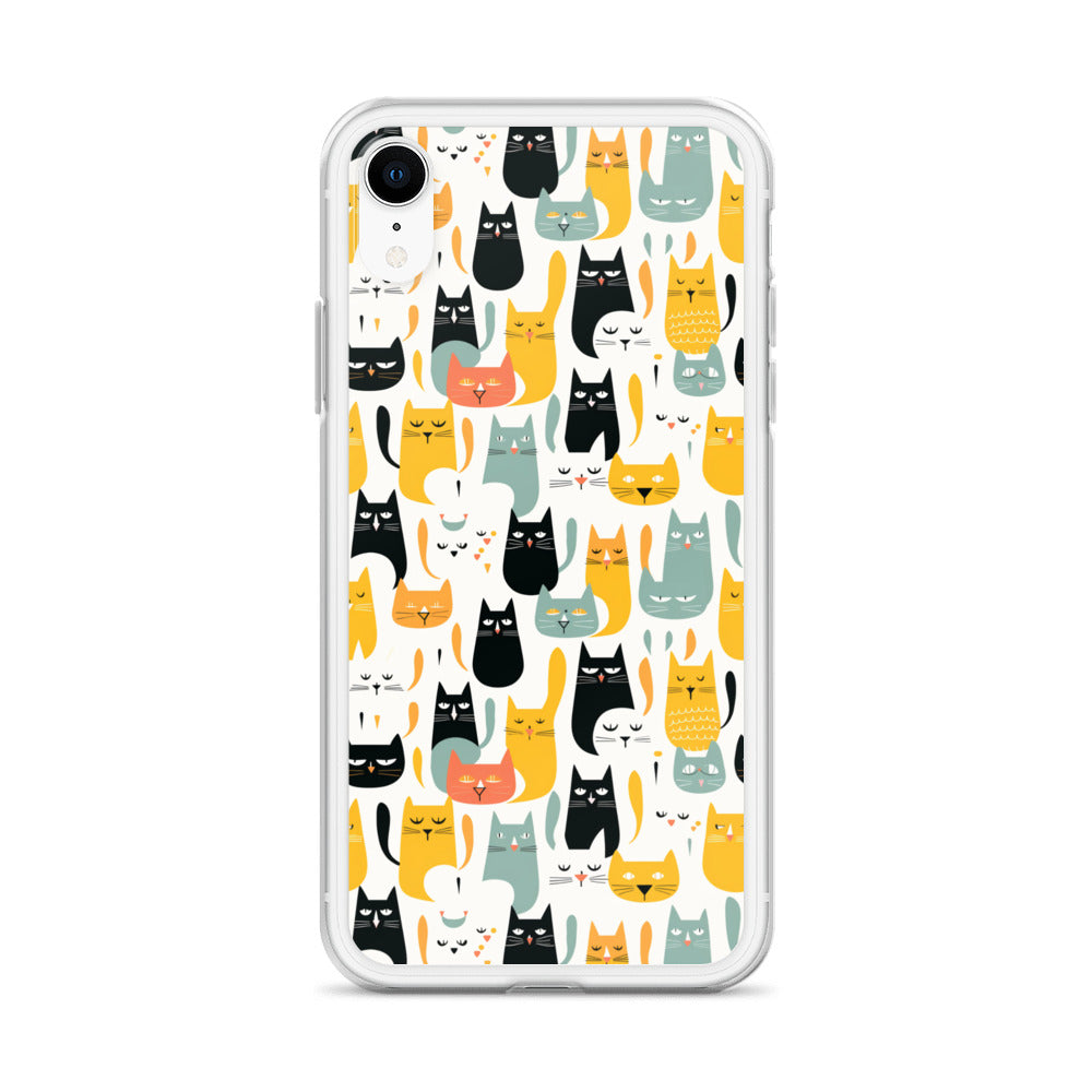 iPhone Case - Abstract Cats Pattern