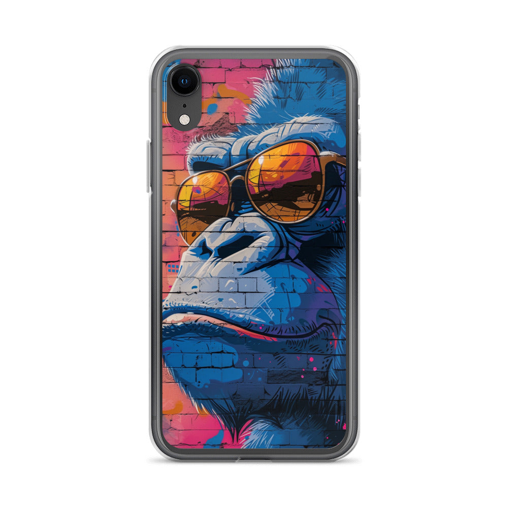 iPhone Case - Blue Gorilla Graffiti Art