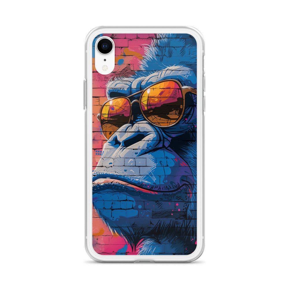 iPhone Case - Blue Gorilla Graffiti Art