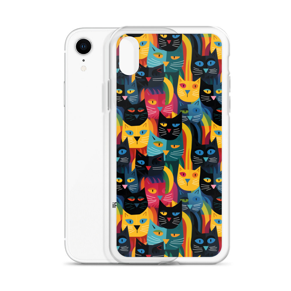 iPhone Case - Colorful Cats Pattern