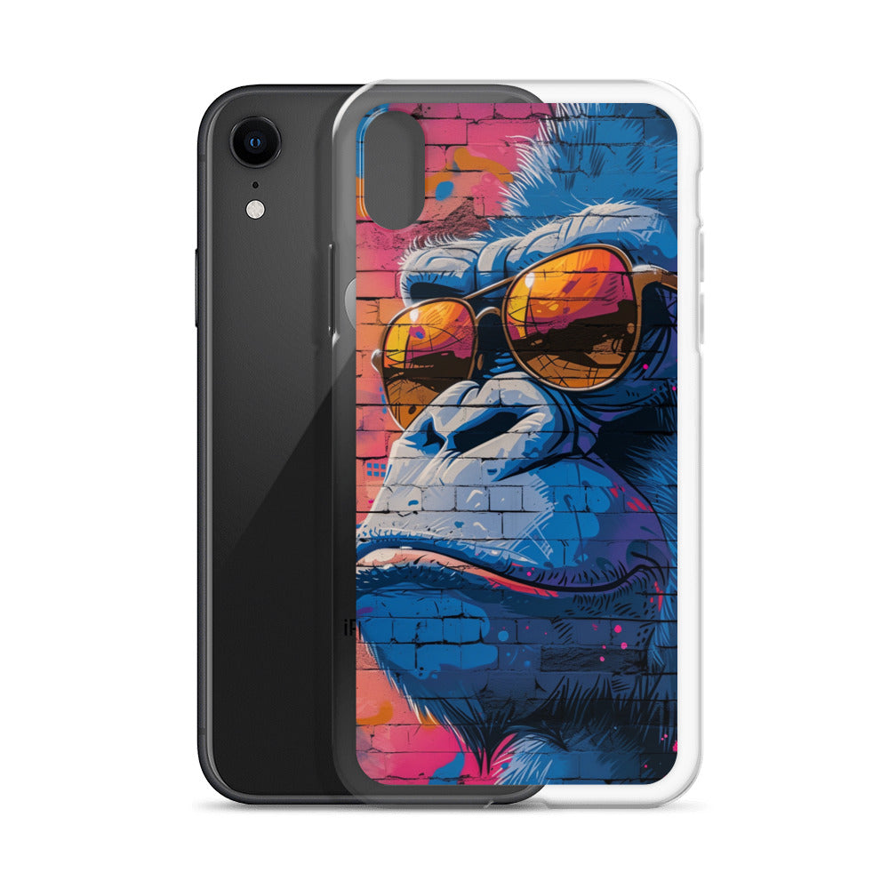 iPhone Case - Blue Gorilla Graffiti Art