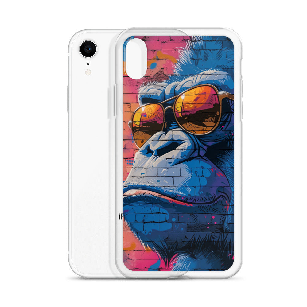 iPhone Case - Blue Gorilla Graffiti Art