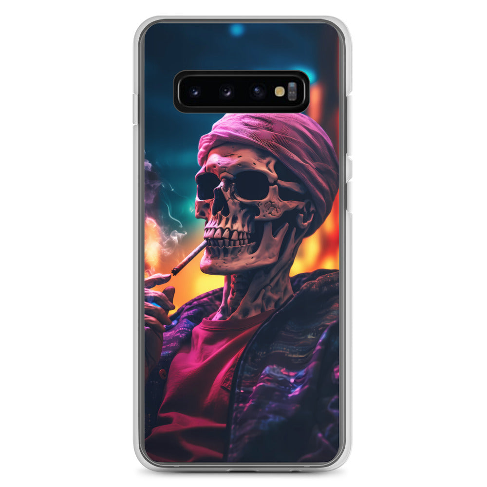 Samsung Case - Chill Synthwave Smoking Skeleton