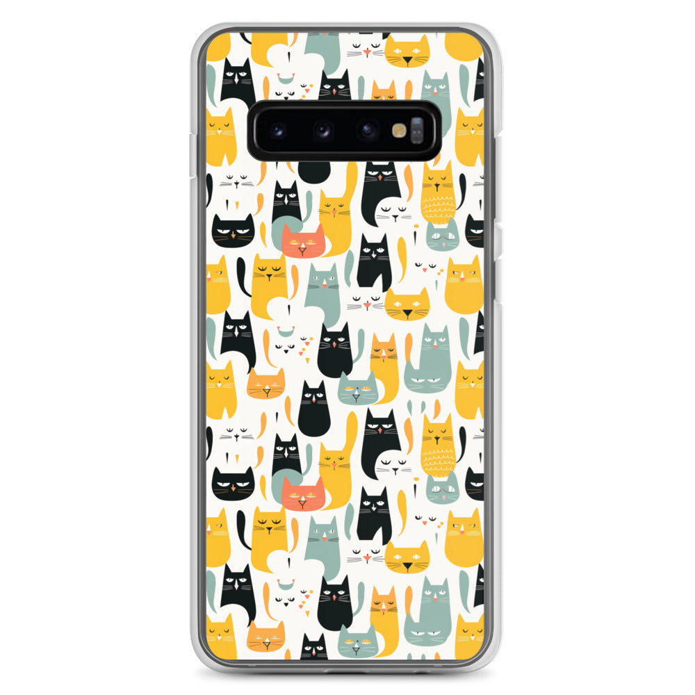 Samsung Case - Abstract Cats Pattern