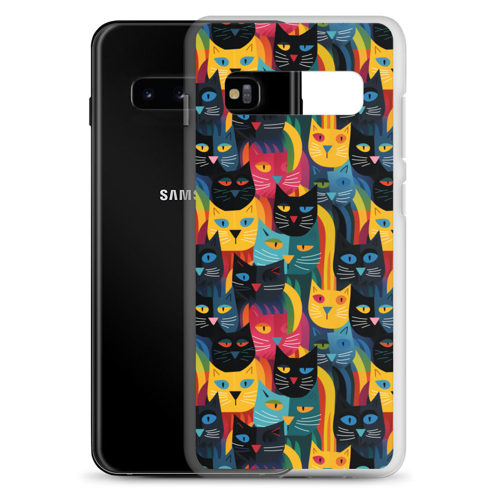 Samsung Case - Colorful Cats Pattern
