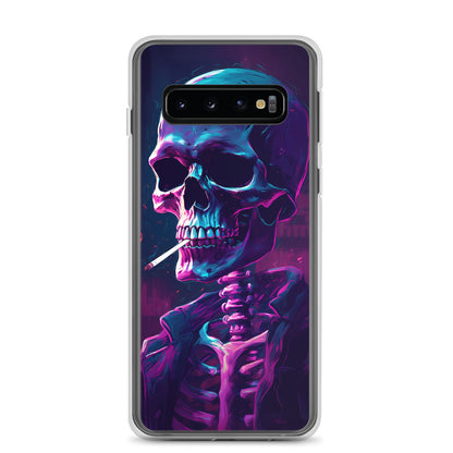 Samsung Case - Synthwave Smoking Skeleton