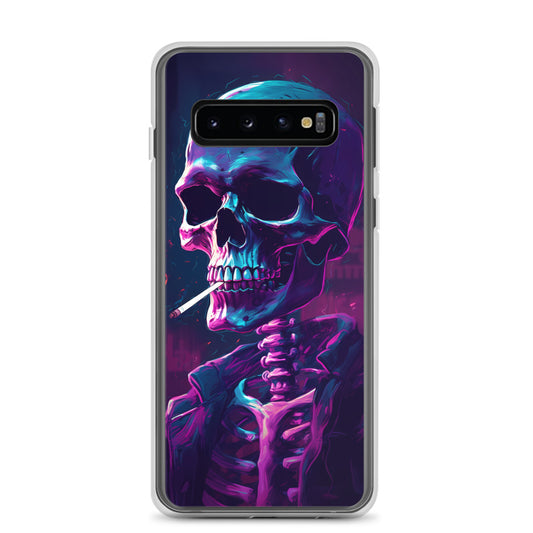 Samsung Case - Synthwave Smoking Skeleton