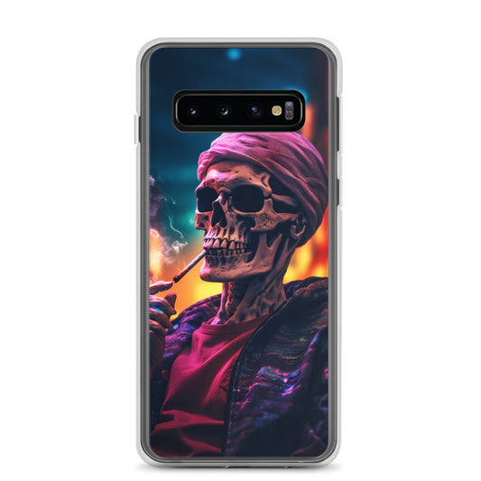 Samsung Case - Chill Synthwave Smoking Skeleton