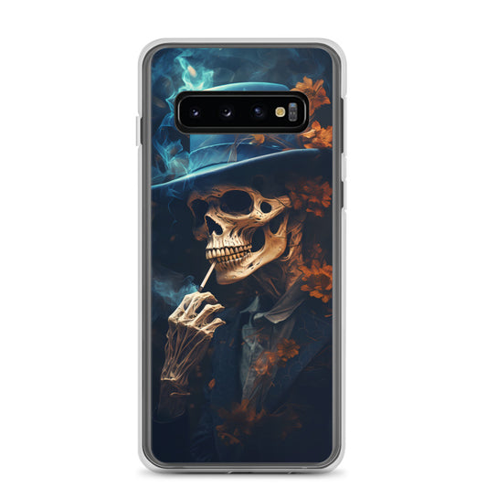 Samsung Case - Smoking Skeleton in Blue