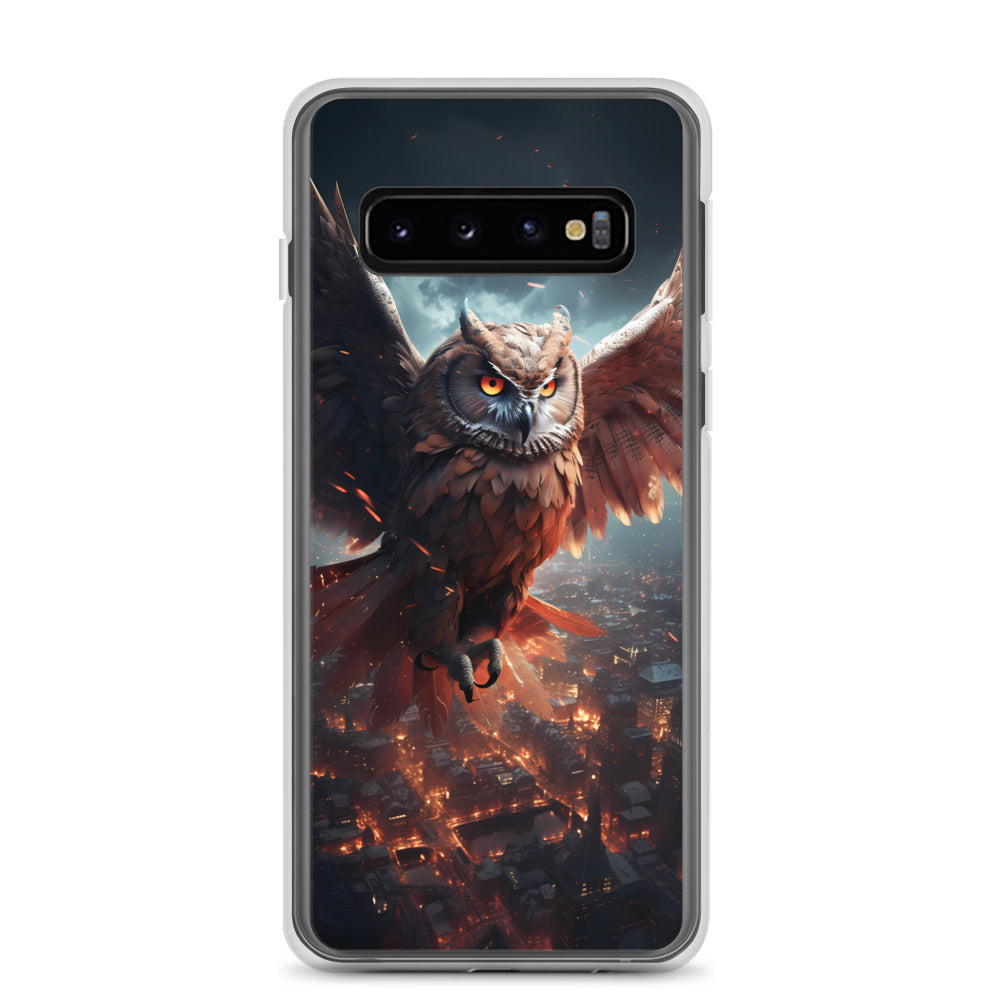 Samsung Case - Owl Flies Over City