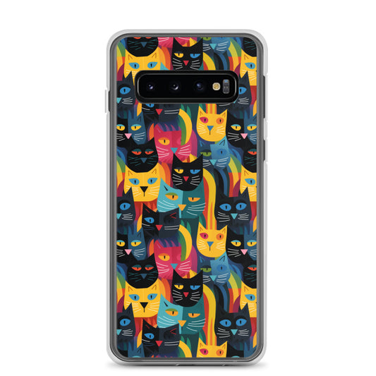 Samsung Case - Colorful Cats Pattern