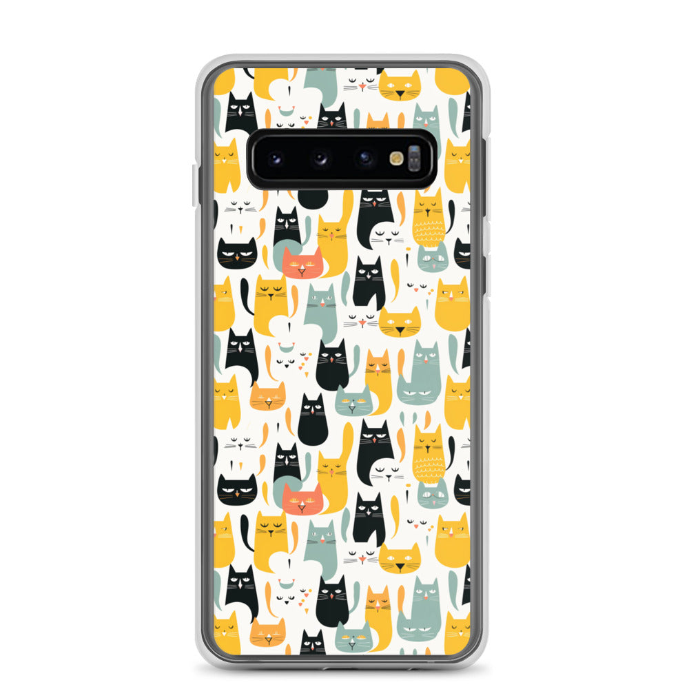 Samsung Case - Abstract Cats Pattern