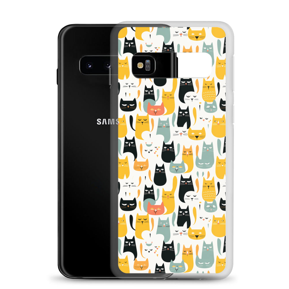 Samsung Case - Abstract Cats Pattern