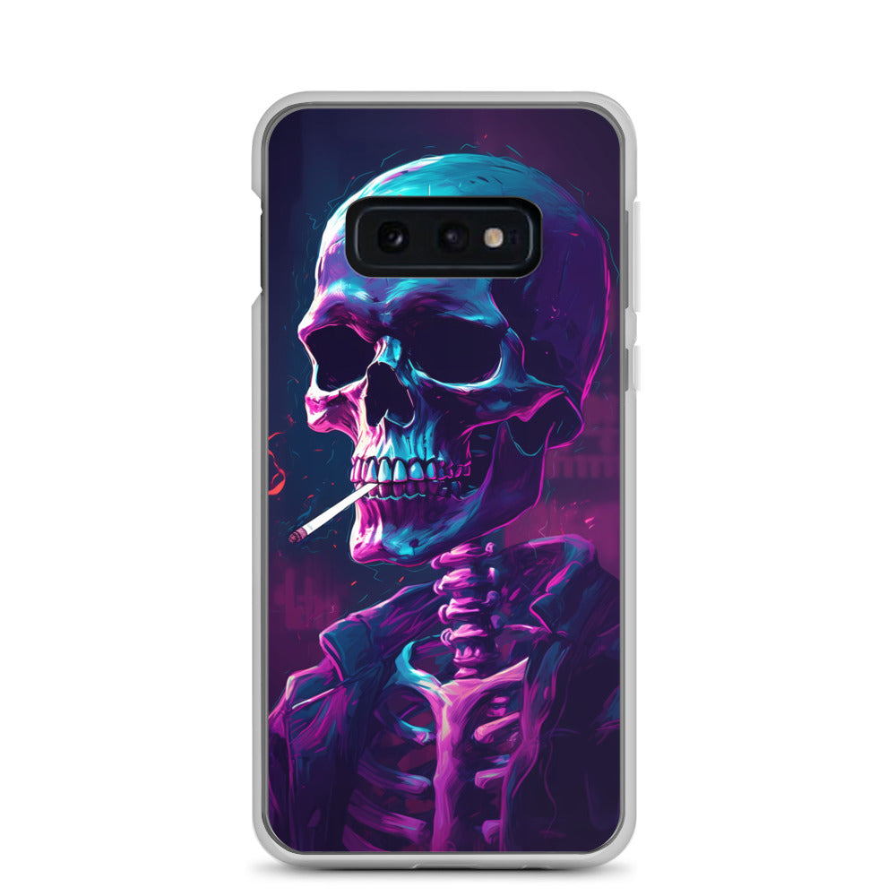 Samsung Case - Synthwave Smoking Skeleton