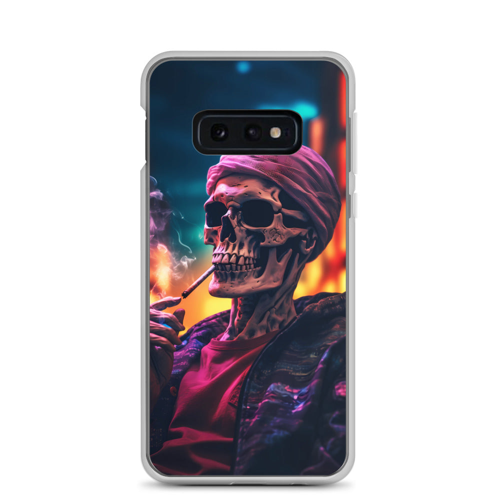 Samsung Case - Chill Synthwave Smoking Skeleton