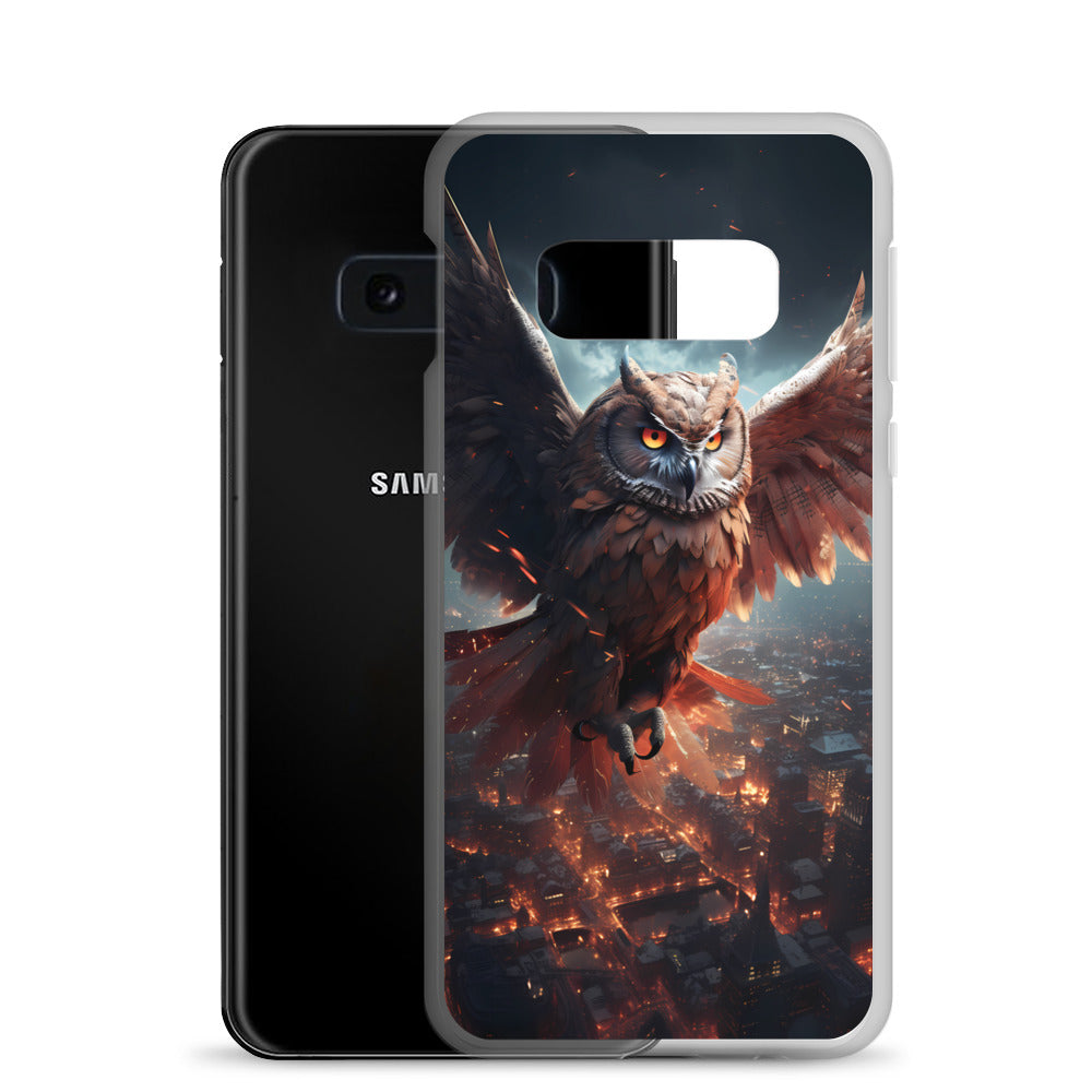 Samsung Case - Owl Flies Over City