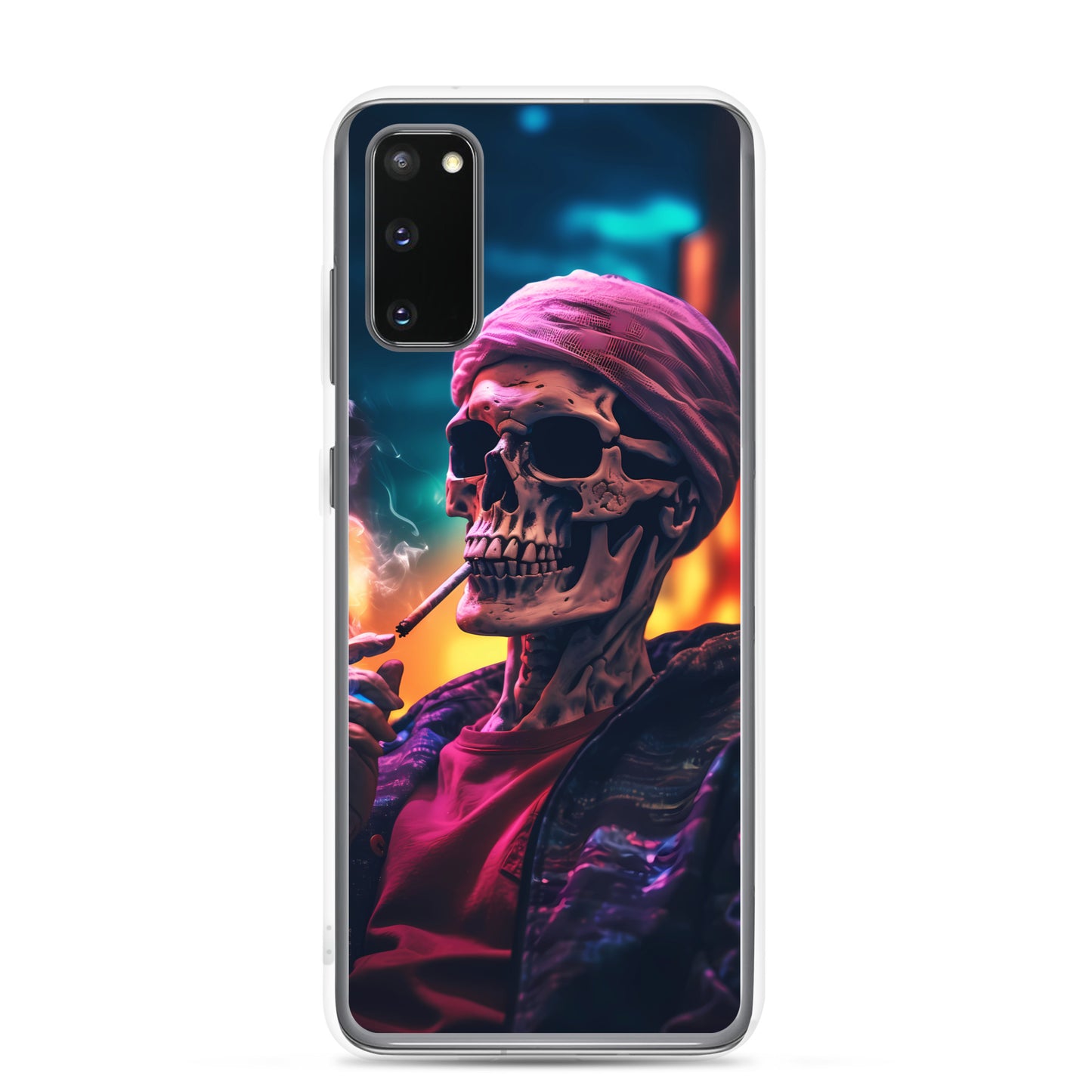 Samsung Case - Chill Synthwave Smoking Skeleton