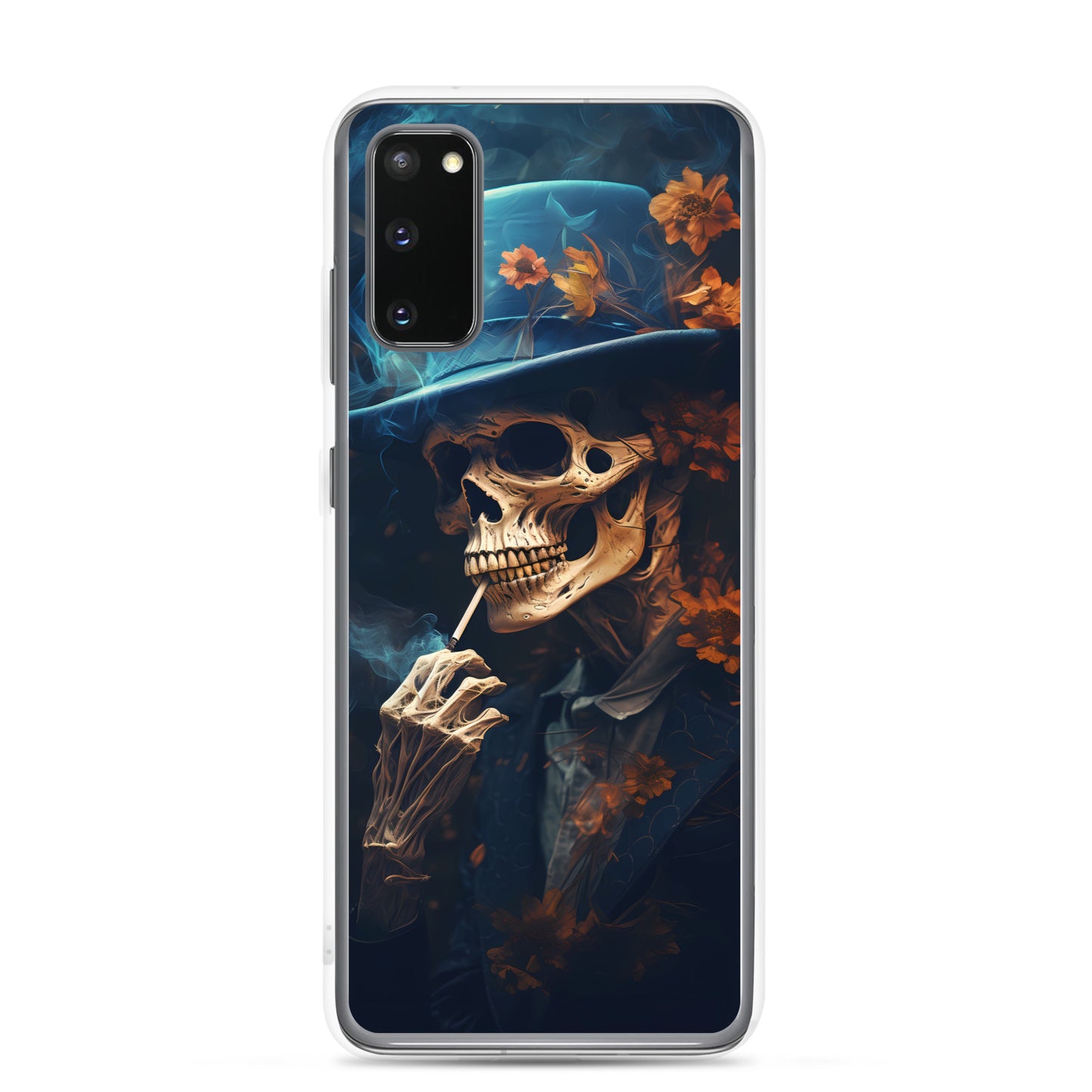 Samsung Case - Smoking Skeleton in Blue