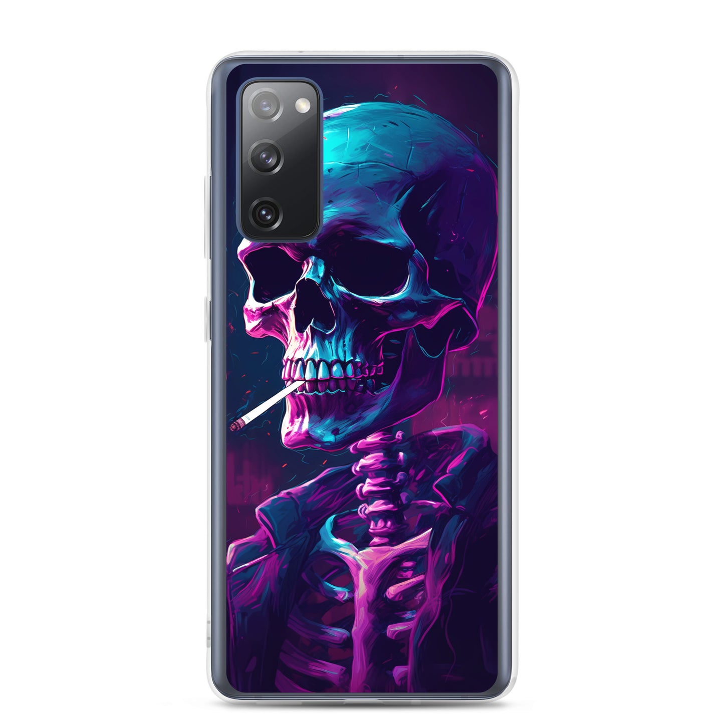 Samsung Case - Synthwave Smoking Skeleton