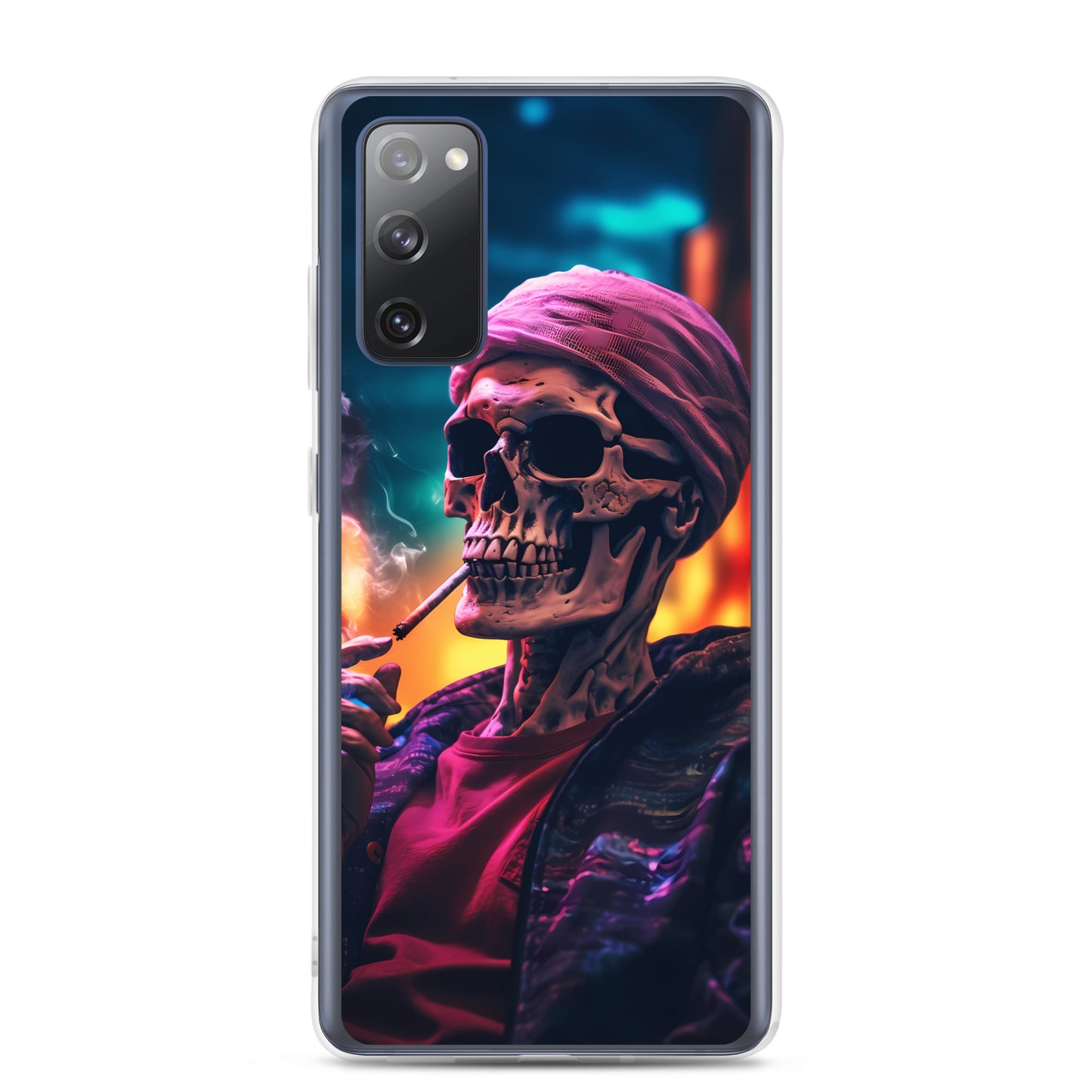 Samsung Case - Chill Synthwave Smoking Skeleton