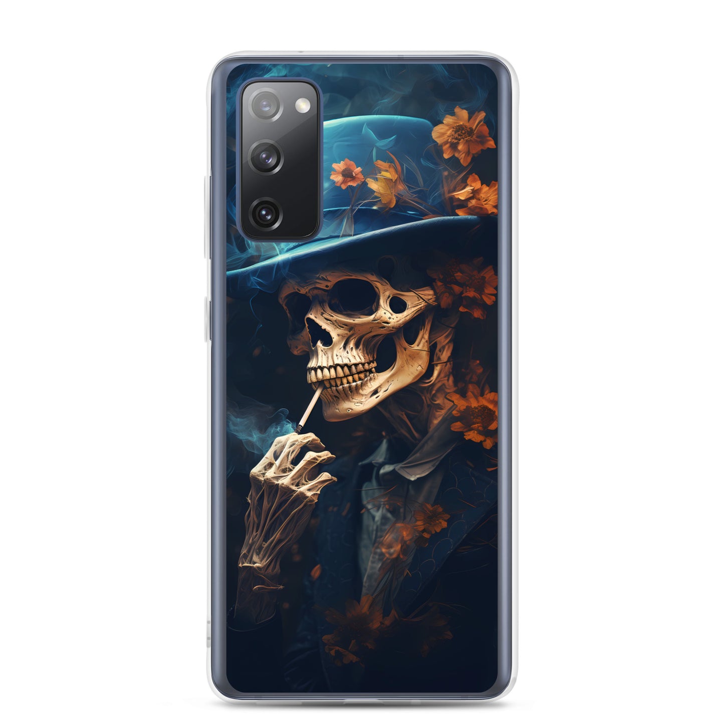 Samsung Case - Smoking Skeleton in Blue