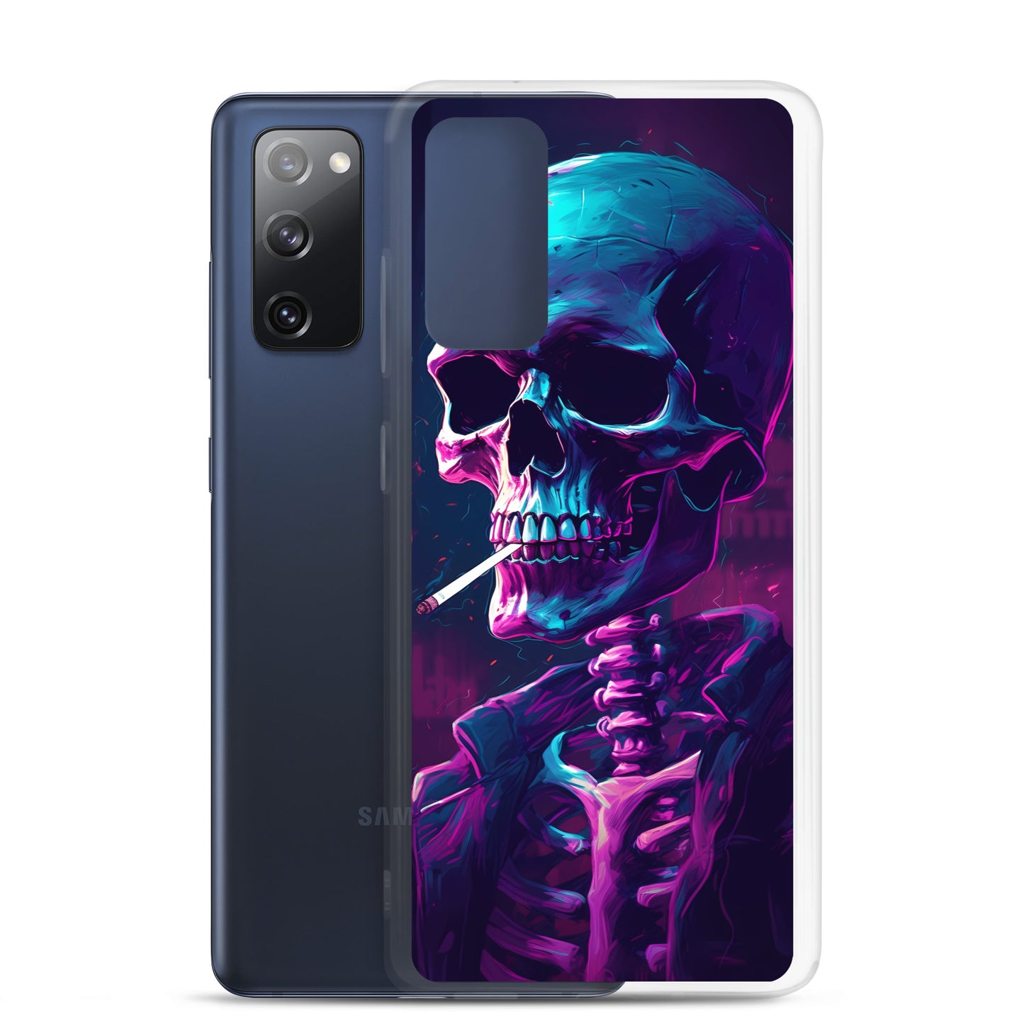 Samsung Case - Synthwave Smoking Skeleton