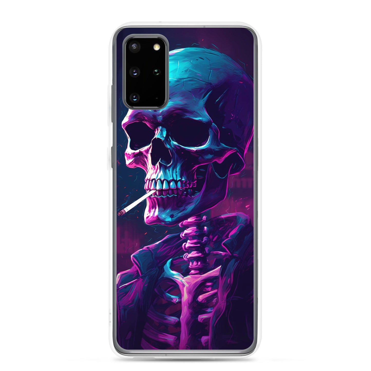 Samsung Case - Synthwave Smoking Skeleton