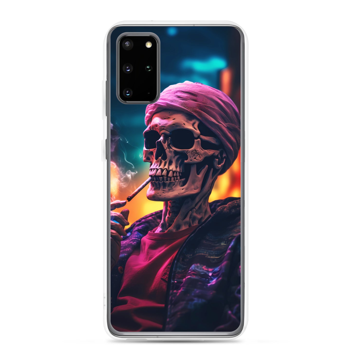 Samsung Case - Chill Synthwave Smoking Skeleton