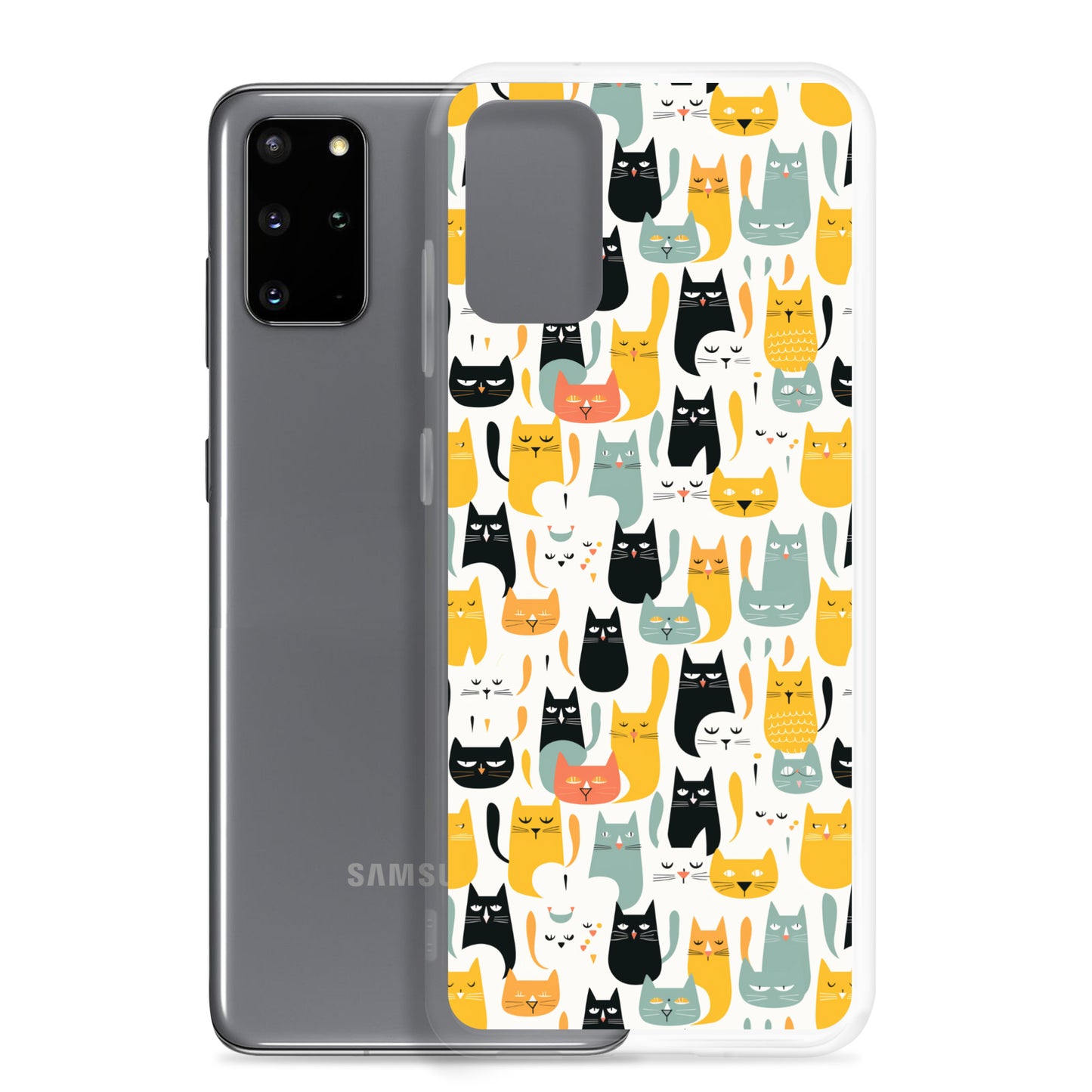 Samsung Case - Abstract Cats Pattern