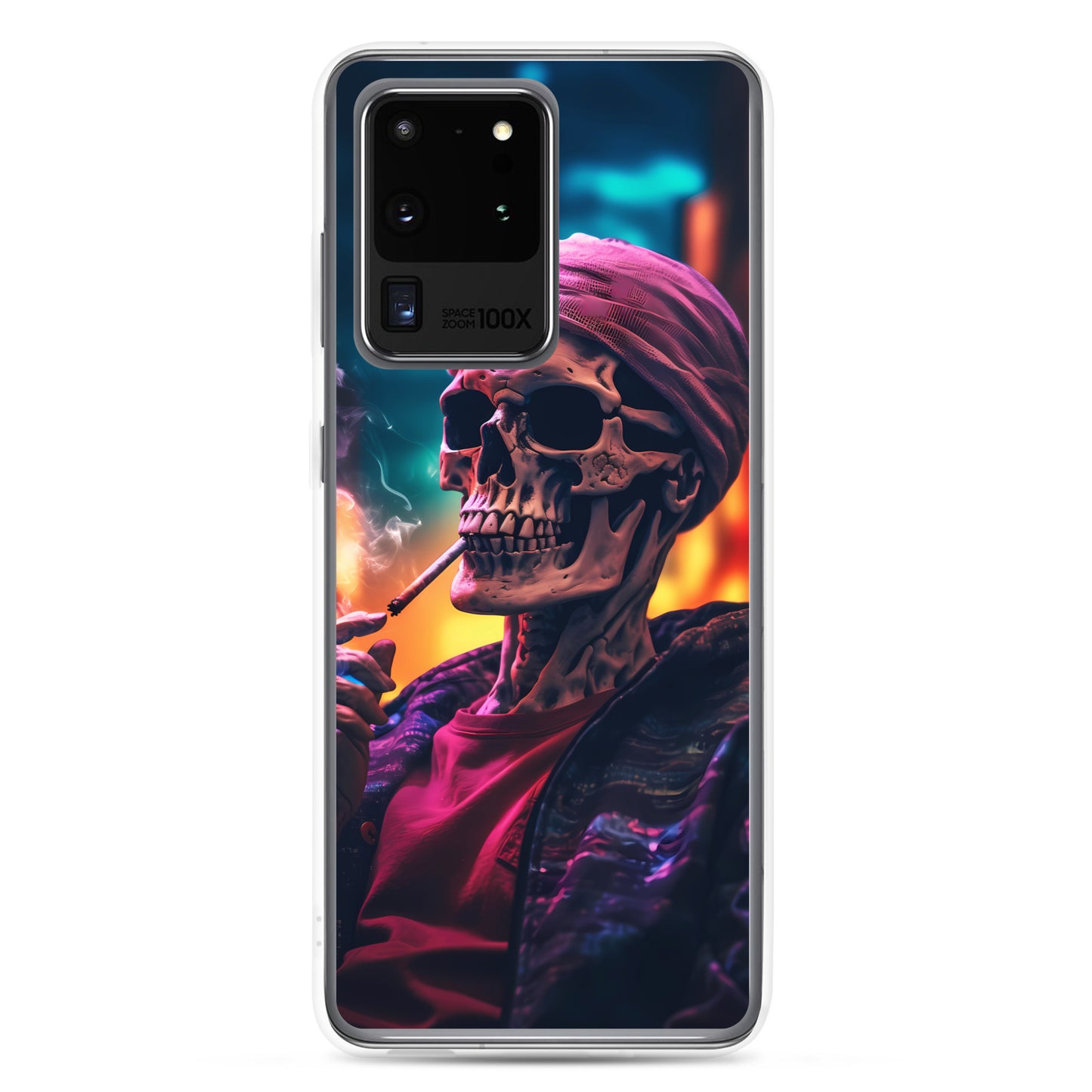 Samsung Case - Chill Synthwave Smoking Skeleton