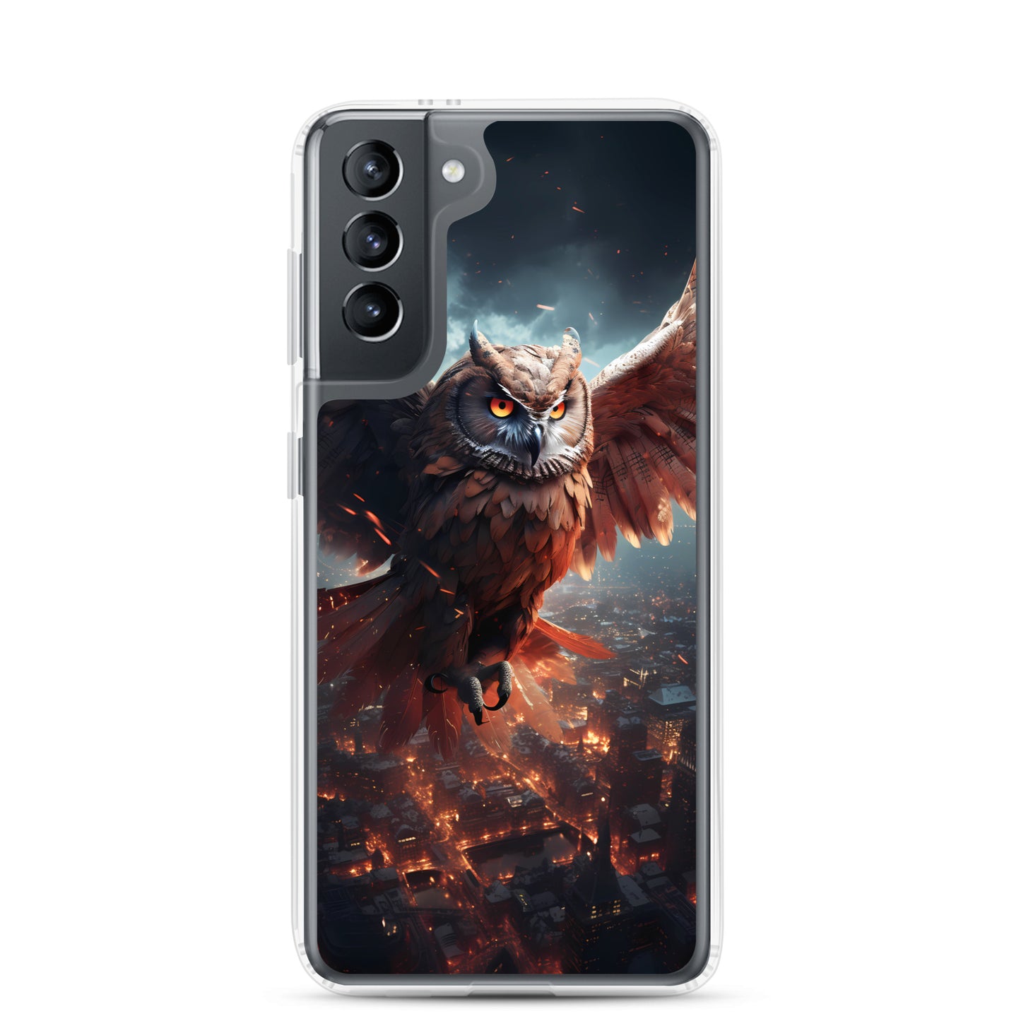 Samsung Case - Owl Flies Over City