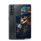 Samsung Case - Smoking Skeleton in Blue