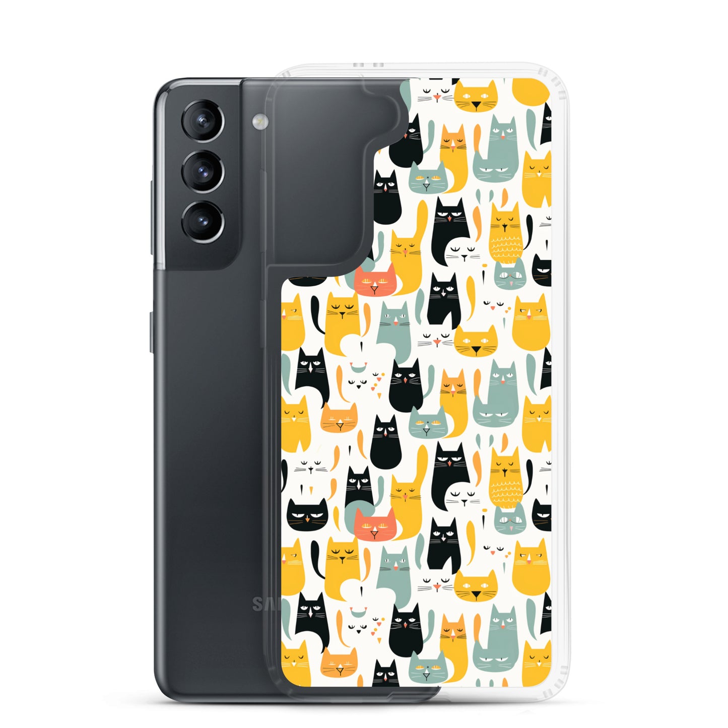 Samsung Case - Abstract Cats Pattern