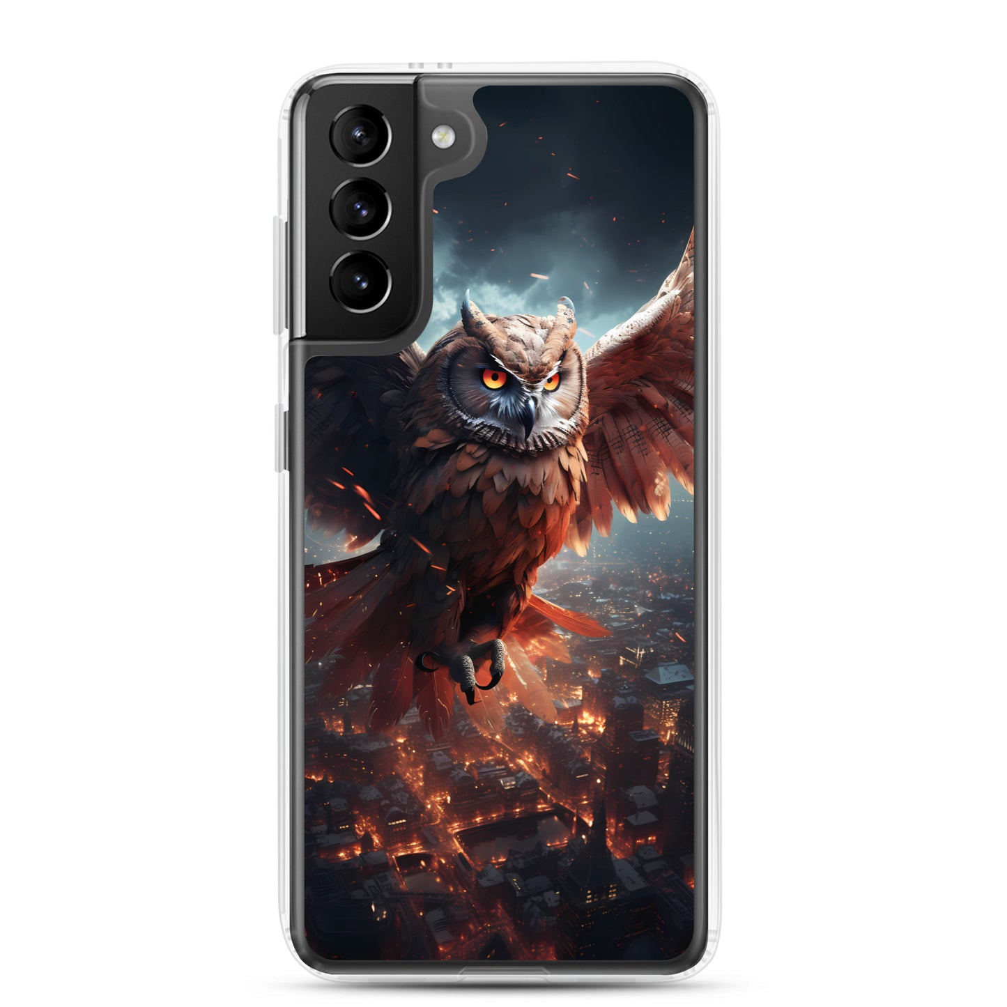 Samsung Case - Owl Flies Over City