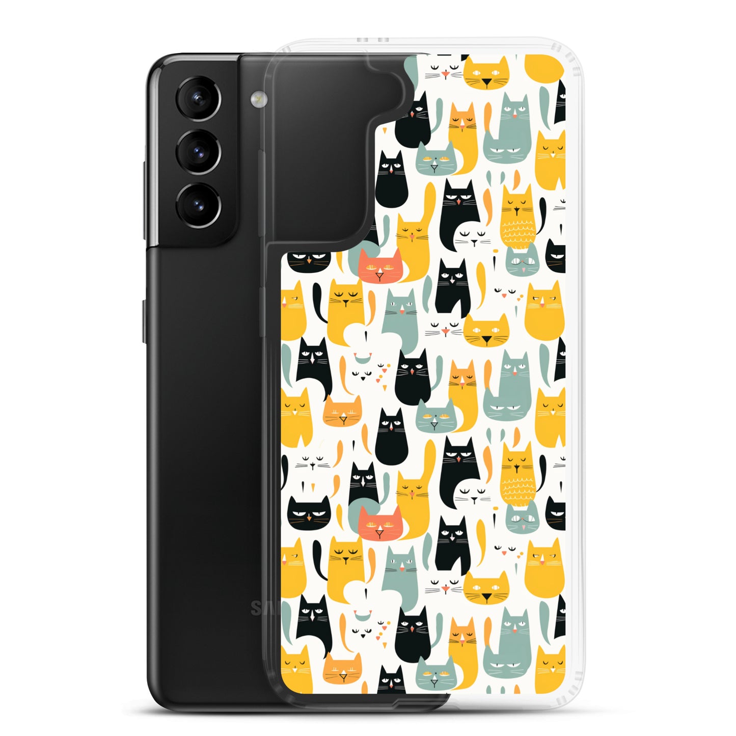 Samsung Case - Abstract Cats Pattern