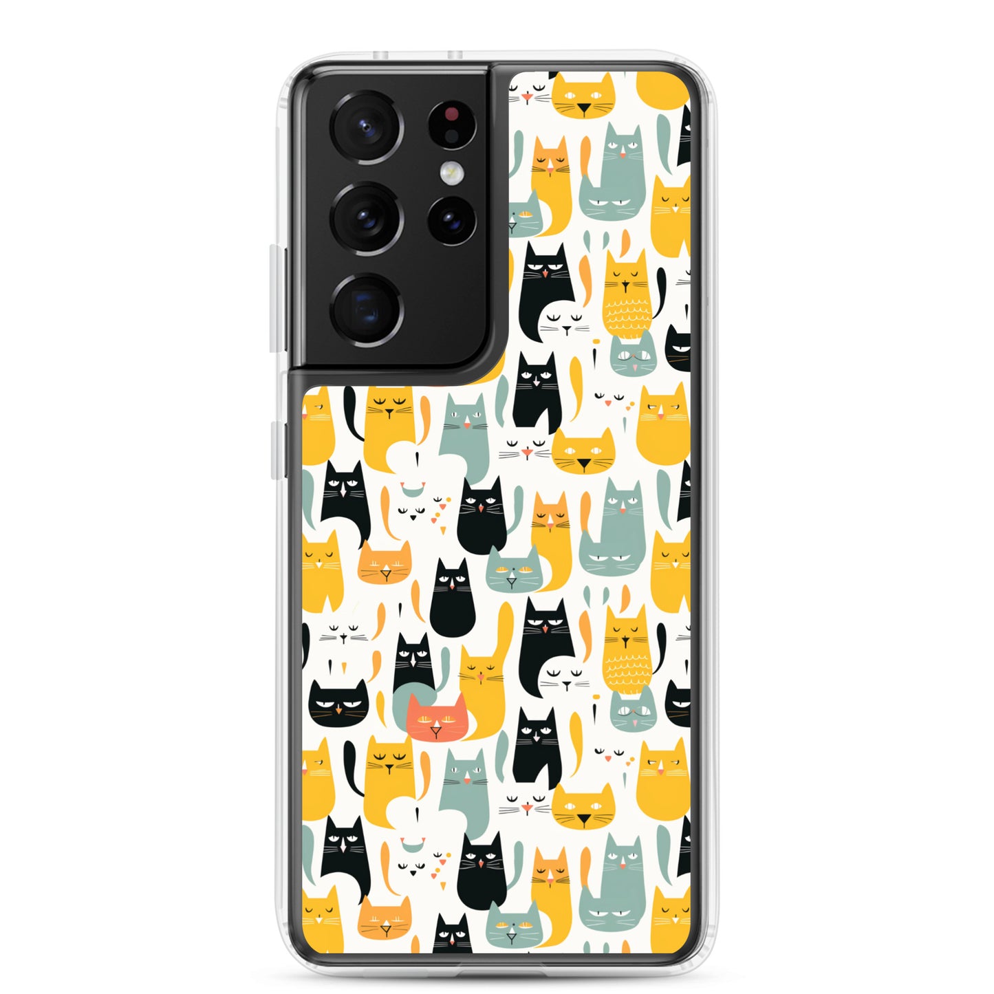 Samsung Case - Abstract Cats Pattern