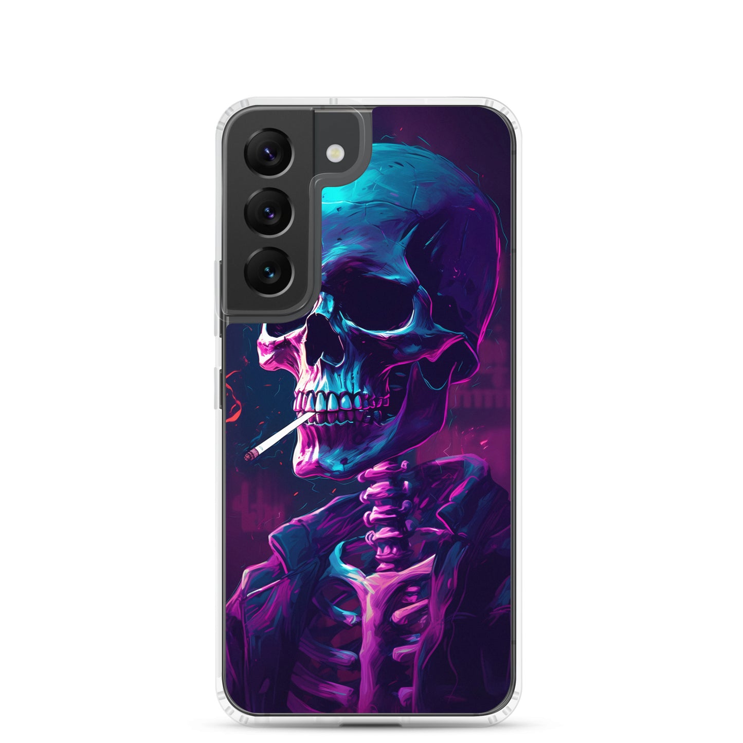 Samsung Case - Synthwave Smoking Skeleton