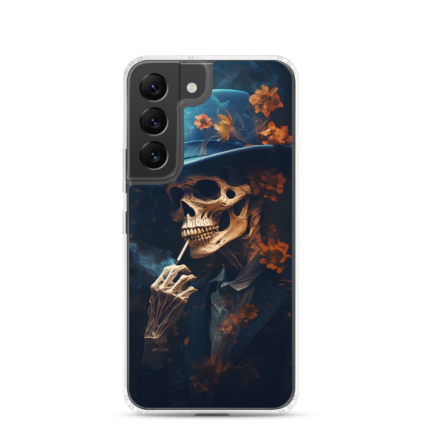 Samsung Case - Smoking Skeleton in Blue