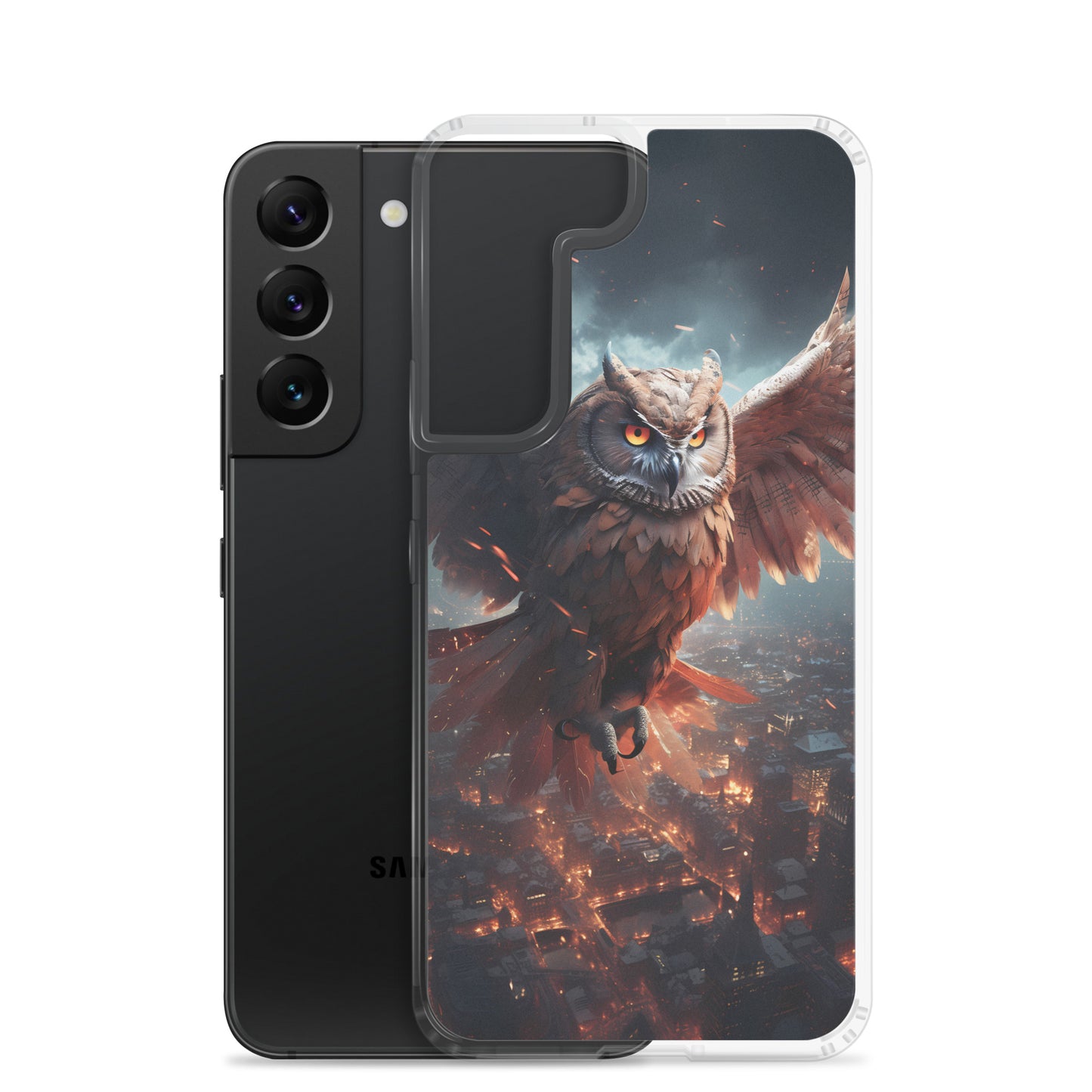 Samsung Case - Owl Flies Over City