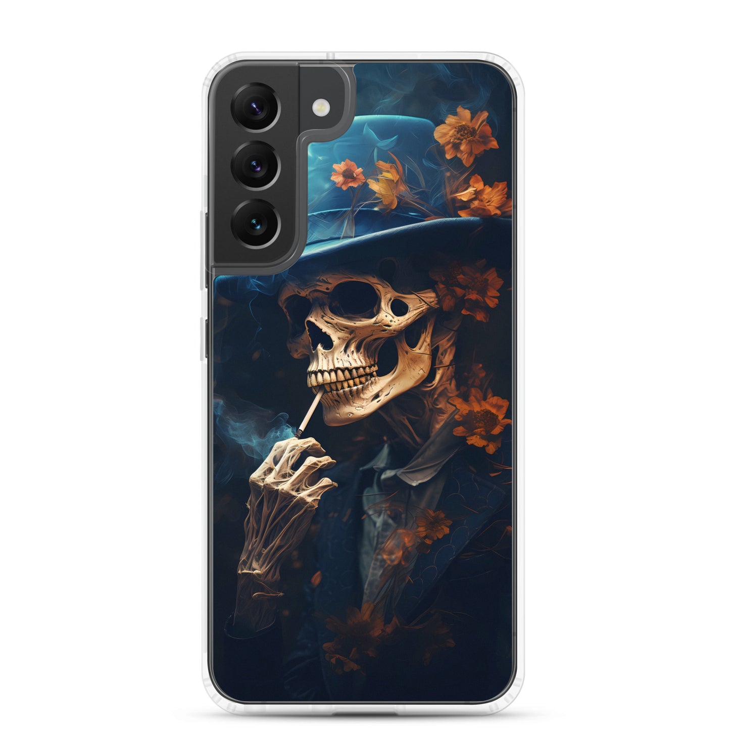 Samsung Case - Smoking Skeleton in Blue