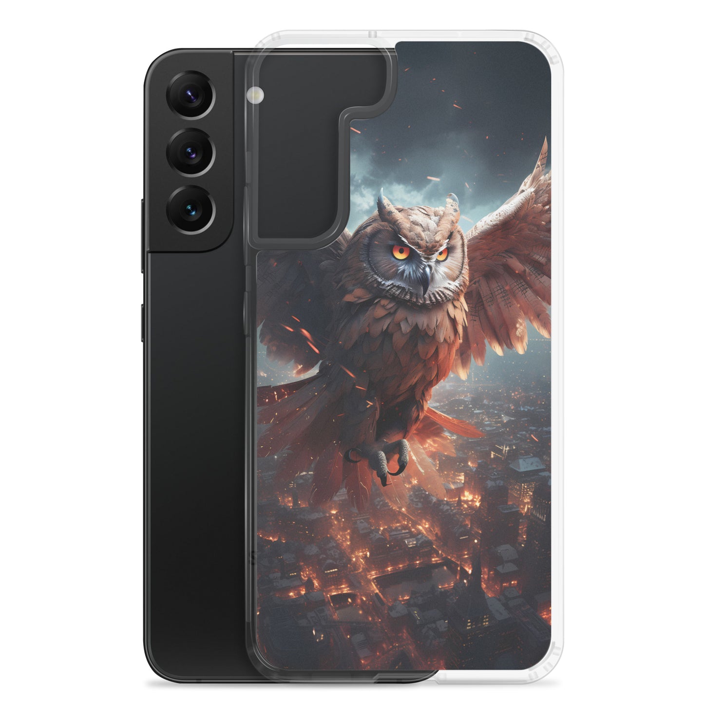 Samsung Case - Owl Flies Over City