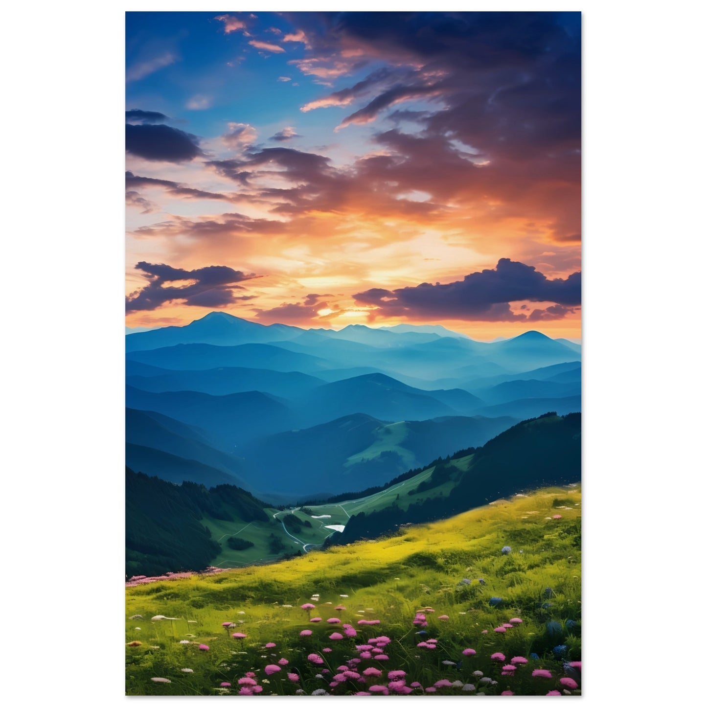 Paper Poster - Mountain Meadow Magic