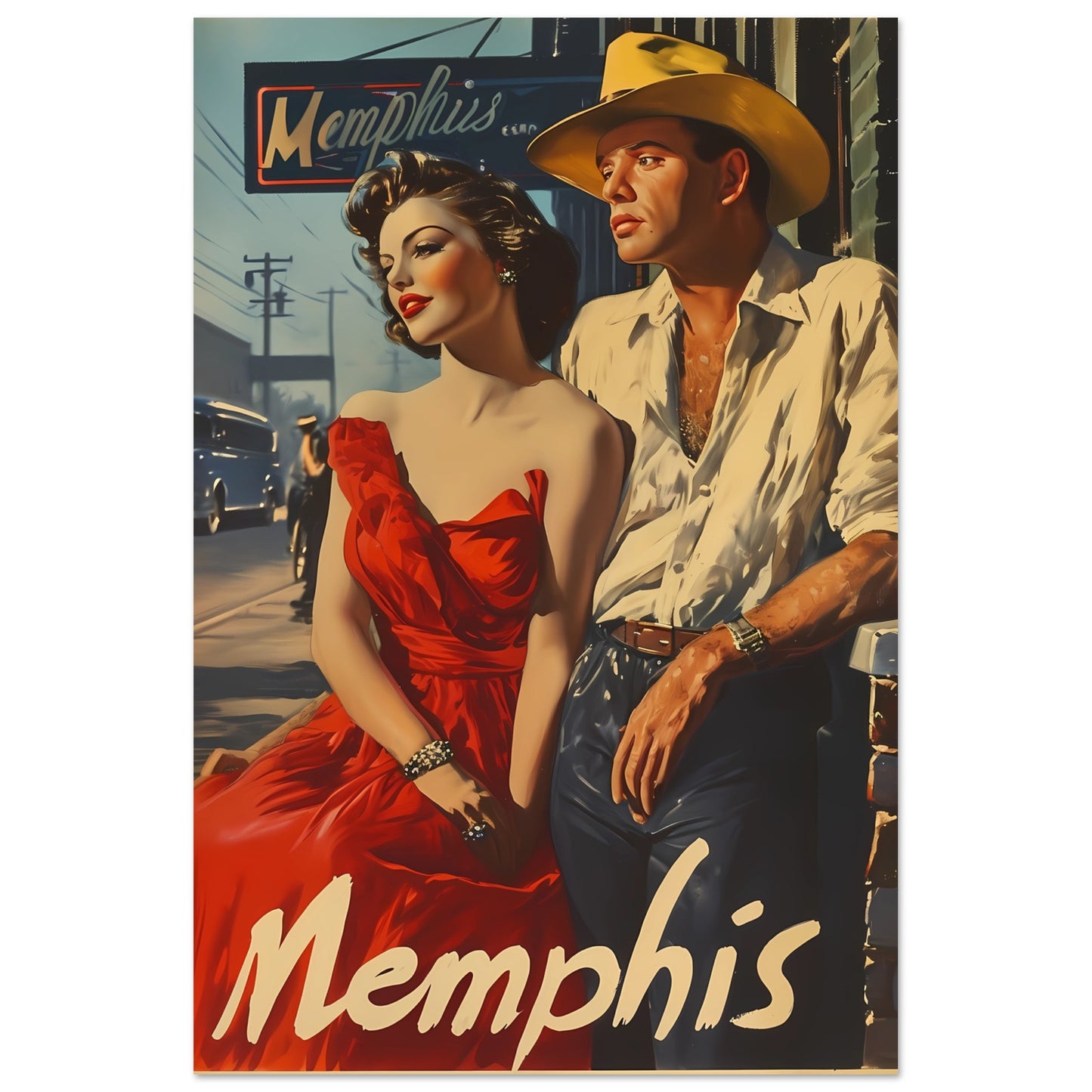 Paper Poster - Vintage Memphis Chic