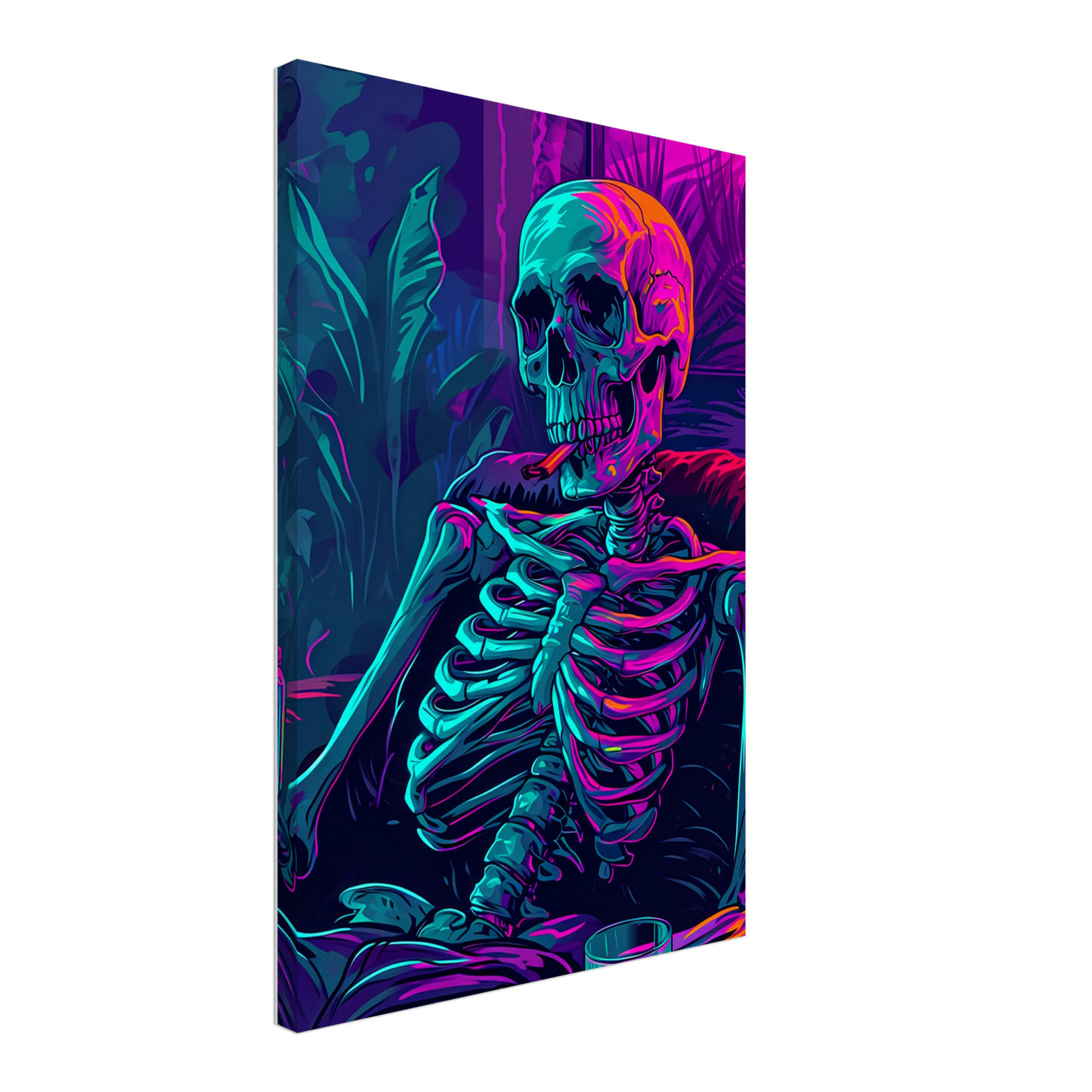 Canvas Wall Art - Chillin' Skeleton