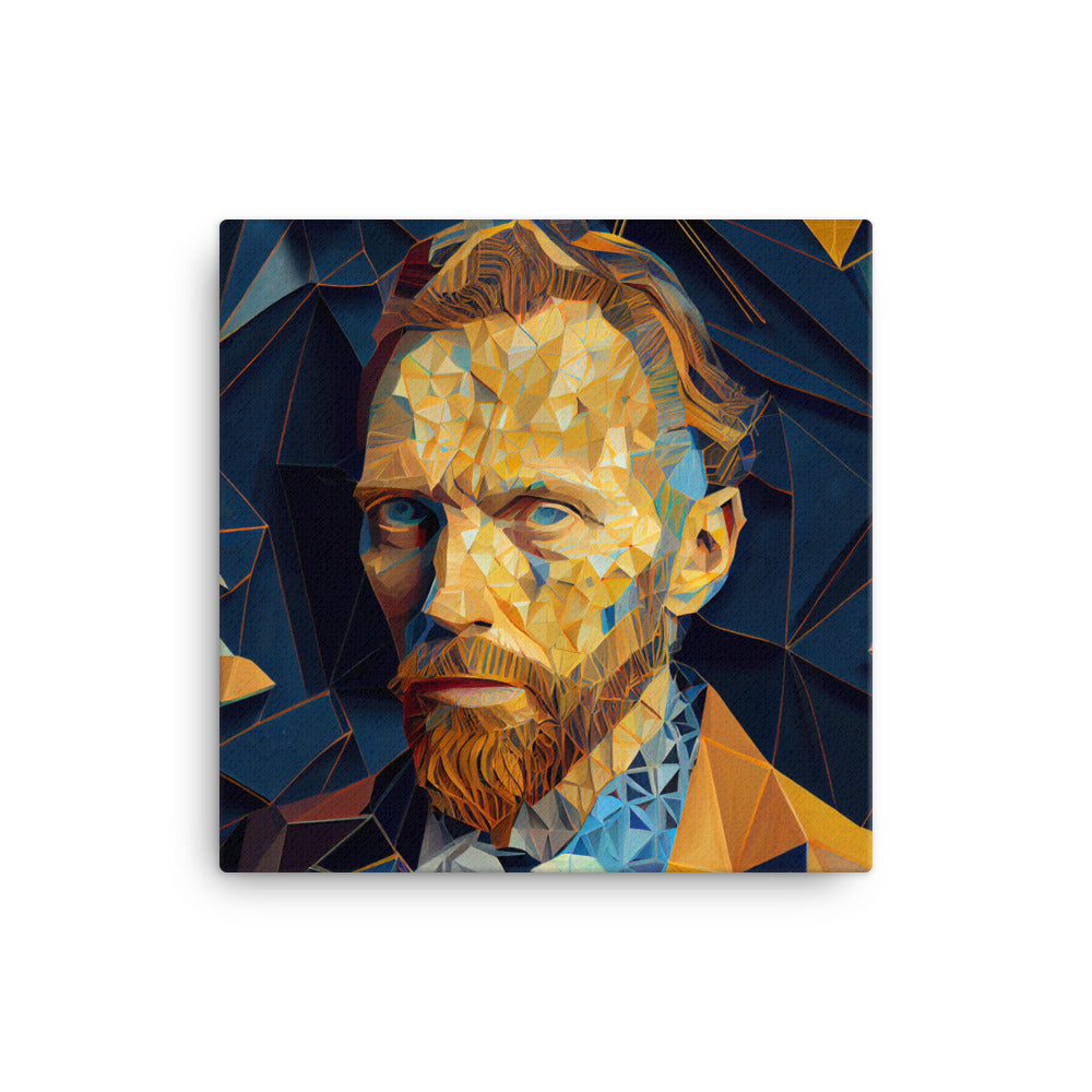 Canvas Wall Art - Geometric Van Gogh Portrait