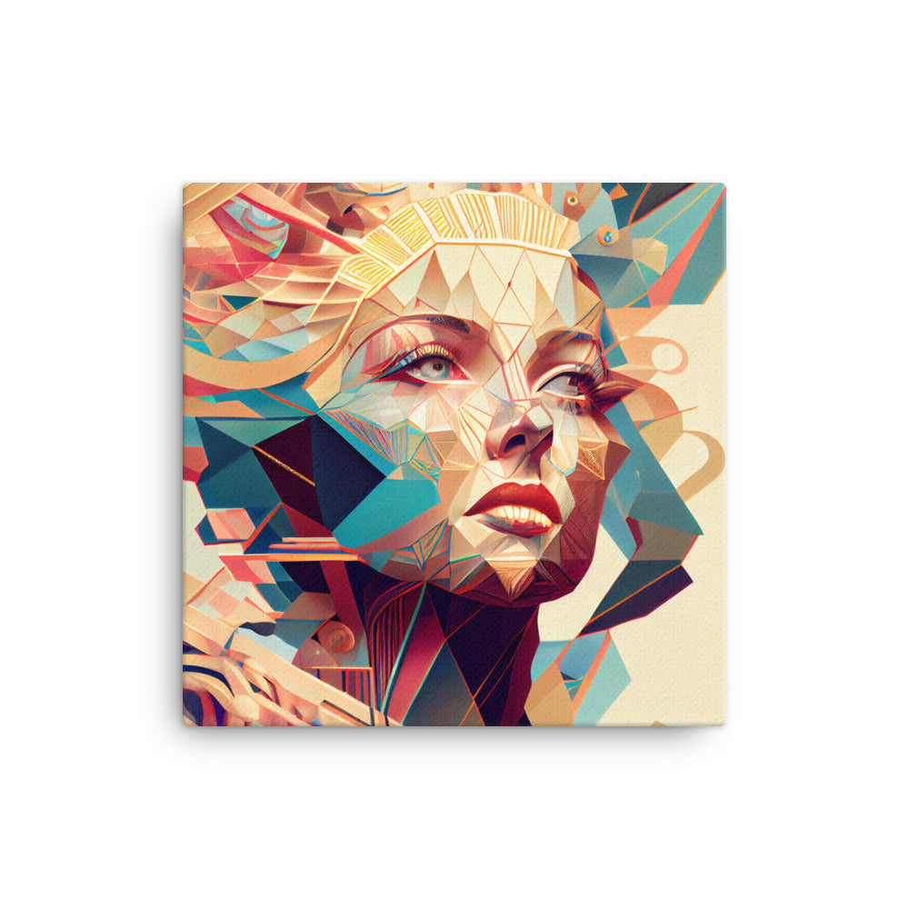 Canvas Wall Art - Geometric Helen Portrait