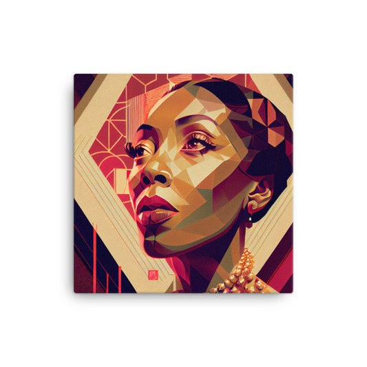 Canvas Wall Art - Geometric Josephine Portrait